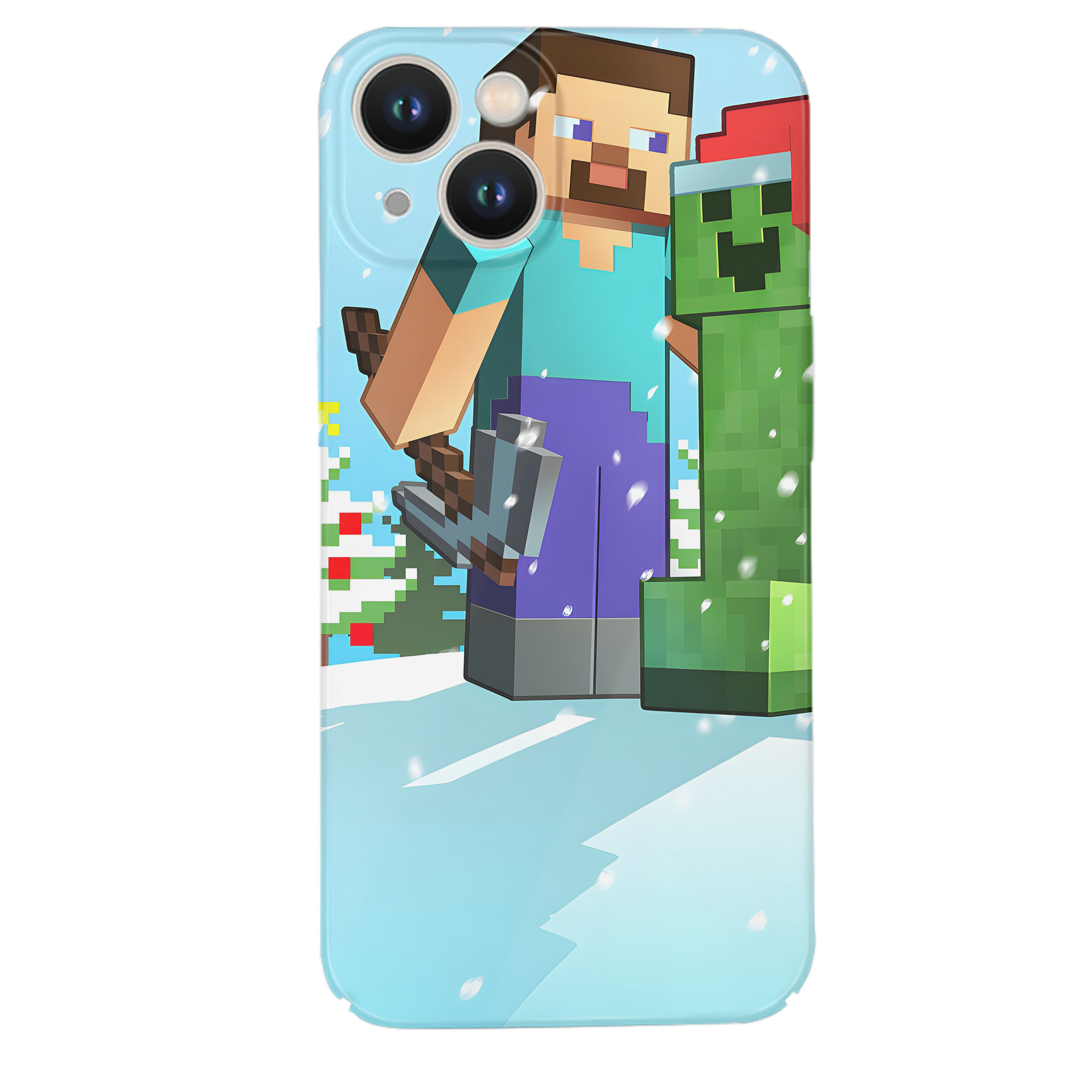 （画像用） マインクラフト ブロックの世界 Minecraft MC Block world 【iPhone 14シリーズ対応】ハードケース